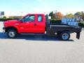2006 Red Clearcoat Ford F350 Super Duty XL SuperCab 4x4 Flatbed  photo #3