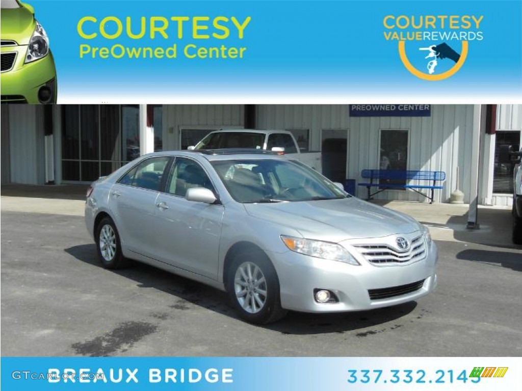 2010 Camry XLE V6 - Classic Silver Metallic / Ash Gray photo #1