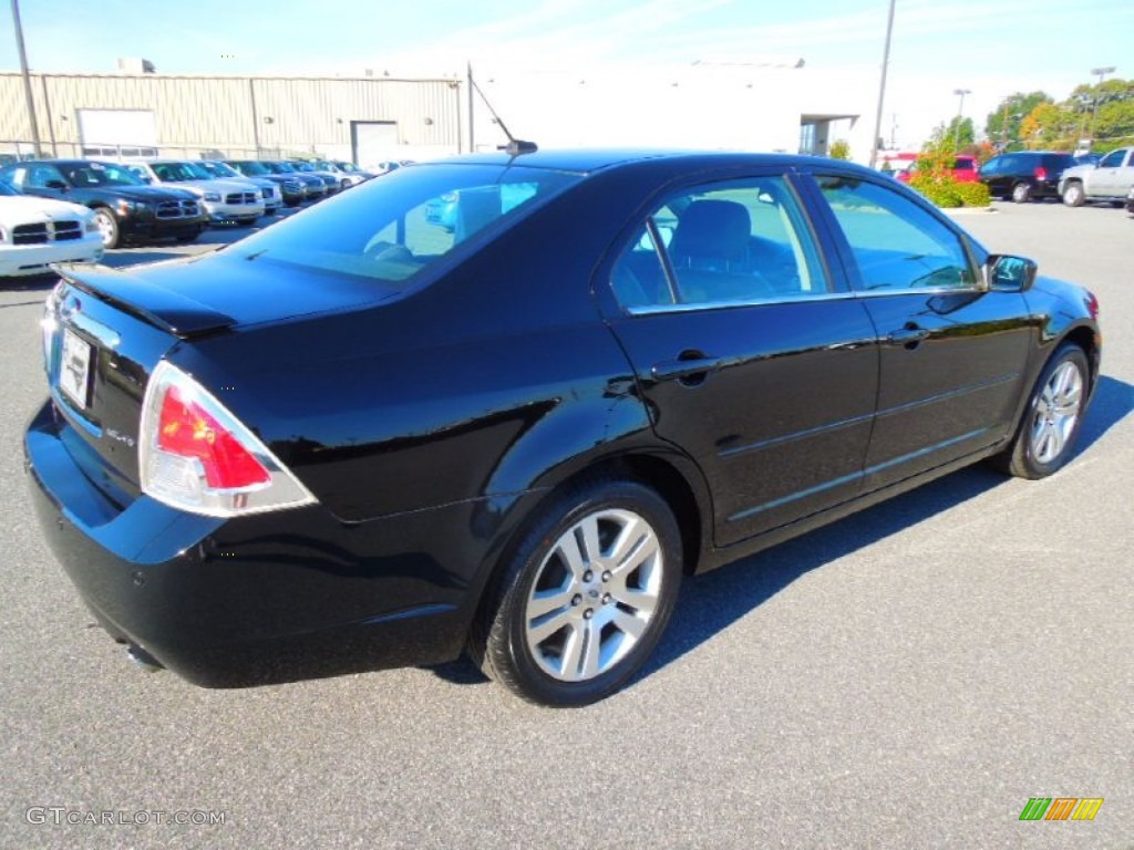 2008 Fusion SEL V6 - Black Ebony / Charcoal Black photo #5