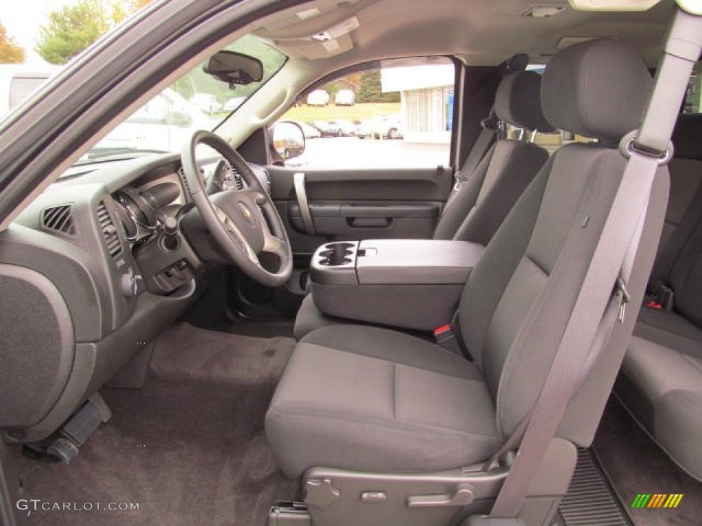 Ebony Interior 2011 Chevrolet Silverado 1500 LT Extended Cab 4x4 Photo #72648329