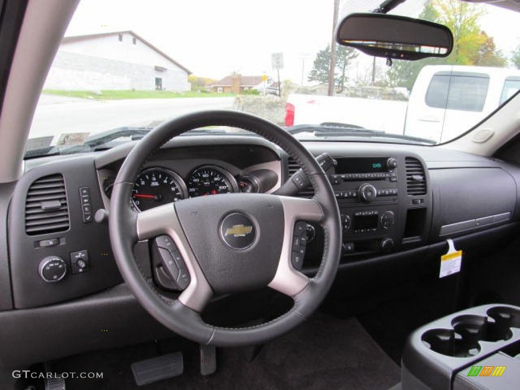 2011 Chevrolet Silverado 1500 LT Extended Cab 4x4 Ebony Dashboard Photo #72648392