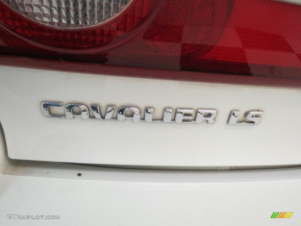 2003 Cavalier LS Sedan - Olympic White / Graphite Gray photo #29