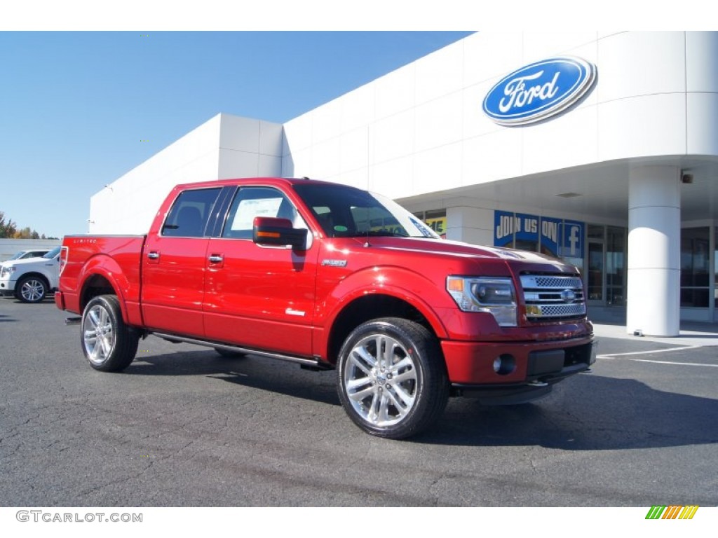 2013 F150 Limited SuperCrew 4x4 - Ruby Red Metallic / Limited Unique Red Leather photo #1