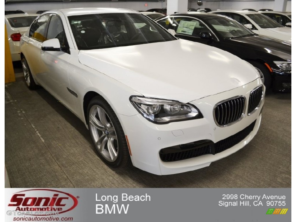 2013 7 Series 740i Sedan - Alpine White / Black photo #1