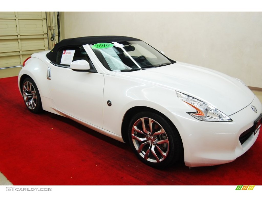 2010 370Z Touring Roadster - Pearl White / Black Leather photo #1
