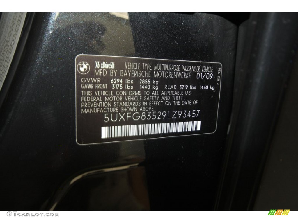 2009 X6 xDrive50i - Black Sapphire Metallic / Black Nevada Leather photo #5