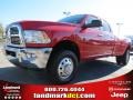 2012 Flame Red Dodge Ram 3500 HD Big Horn Crew Cab 4x4 Dually  photo #1