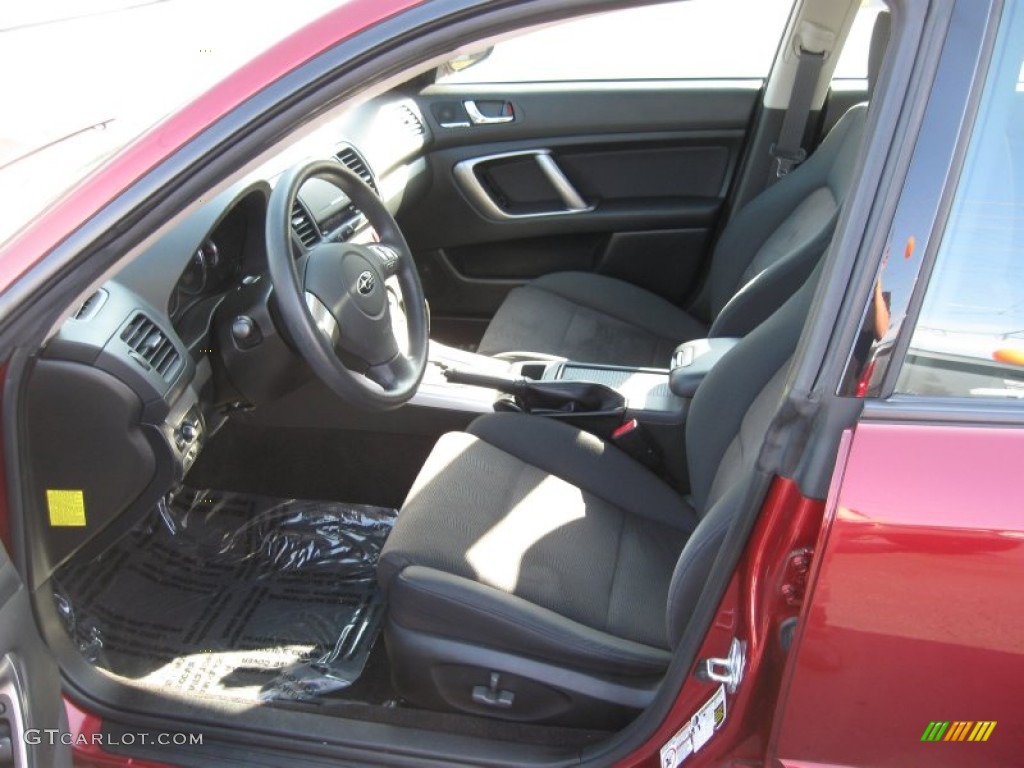 2009 Legacy 2.5i Sedan - Ruby Red Pearl / Off Black photo #5