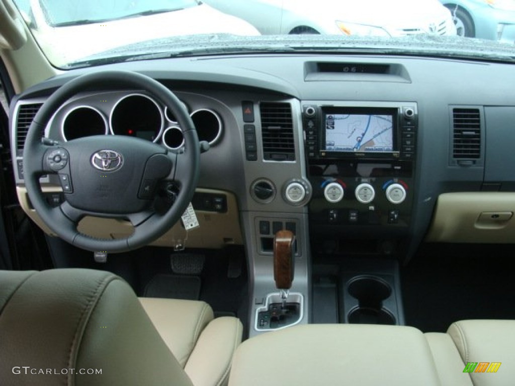 2012 Toyota Tundra Limited Double Cab 4x4 Sand Beige Dashboard Photo #72658017