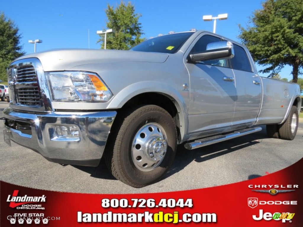 2012 Ram 3500 HD Laramie Crew Cab 4x4 Dually - Bright Silver Metallic / Dark Slate photo #1