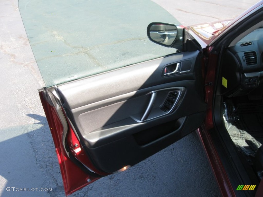 2009 Legacy 2.5i Sedan - Ruby Red Pearl / Off Black photo #23