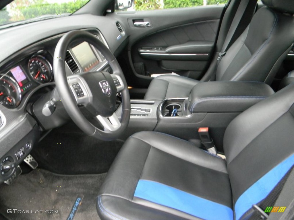 Black/Mopar Blue Interior 2011 Dodge Charger R/T Mopar '11 Photo #72658966