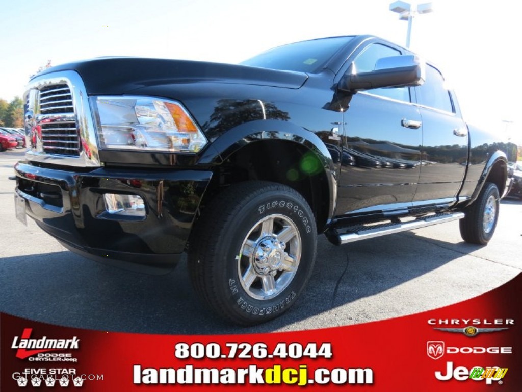 2012 Ram 2500 HD Laramie Limited Crew Cab 4x4 - Black / Dark Slate/Russet photo #1