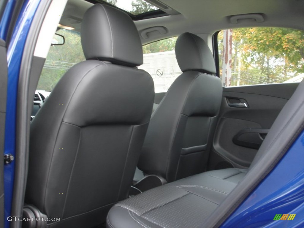Jet Black/Dark Titanium Interior 2013 Chevrolet Sonic LTZ Sedan Photo #72659273