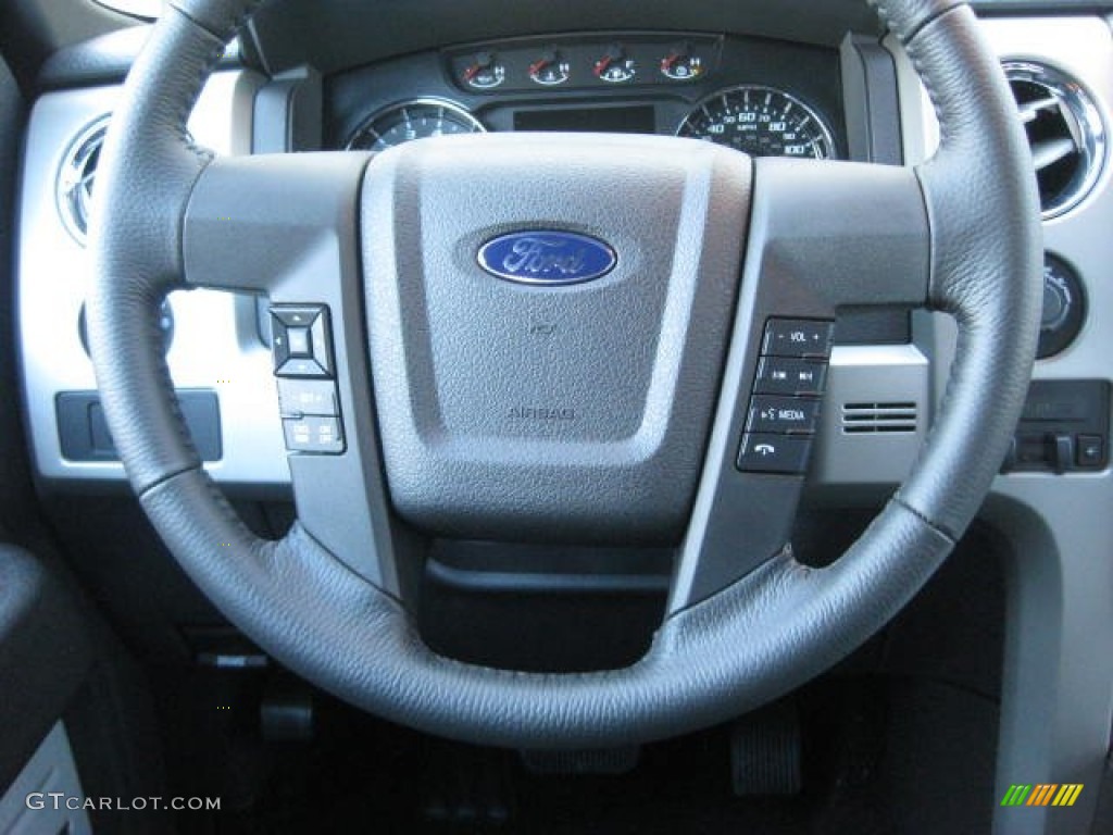 2013 Ford F150 FX4 SuperCrew 4x4 Black Steering Wheel Photo #72659908