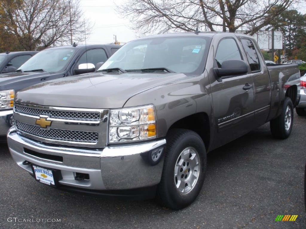 2013 Silverado 1500 LT Extended Cab 4x4 - Mocha Steel Metallic / Ebony photo #1