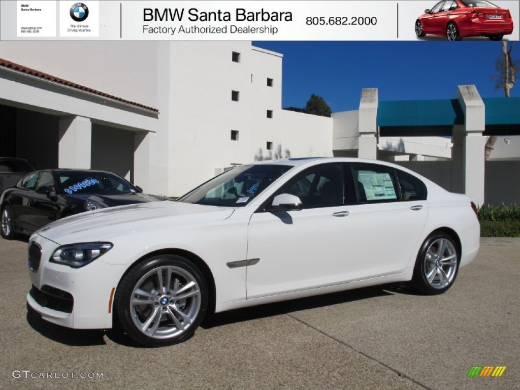 2013 7 Series 740i Sedan - Alpine White / Saddle/Black photo #1