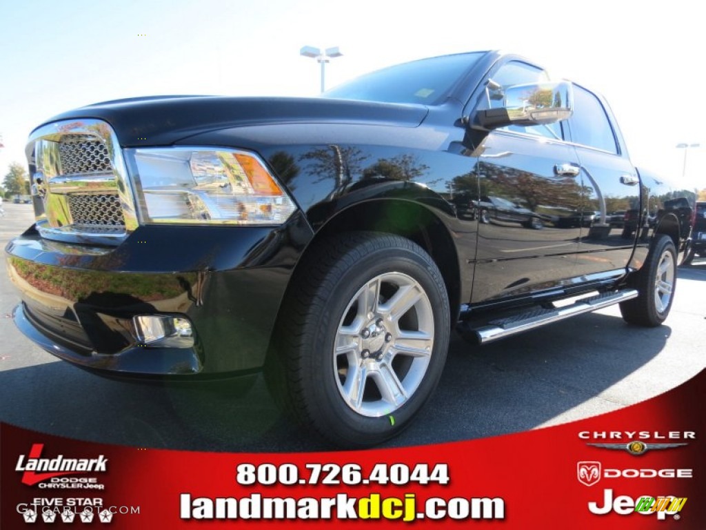 2012 Ram 1500 Laramie Limited Crew Cab - Black / Dark Slate Gray photo #1