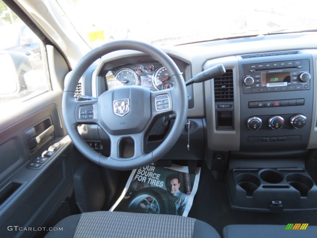 2012 Ram 1500 ST Quad Cab - Black / Dark Slate Gray/Medium Graystone photo #10