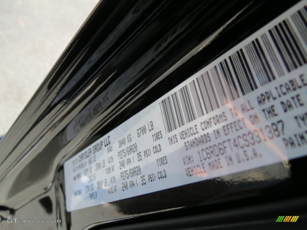 2012 Ram 1500 Express Quad Cab - Black / Dark Slate Gray/Medium Graystone photo #13