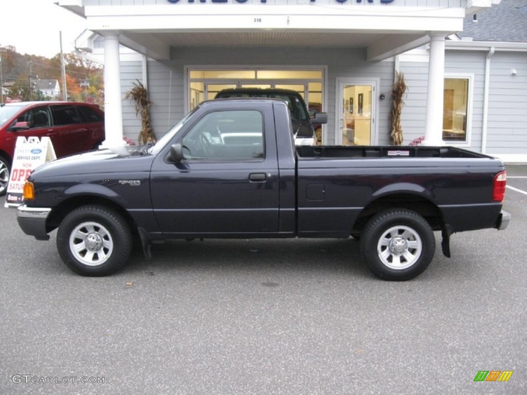 2002 Ranger XLT Regular Cab - Deep Wedgewood Blue Metallic / Dark Graphite photo #4