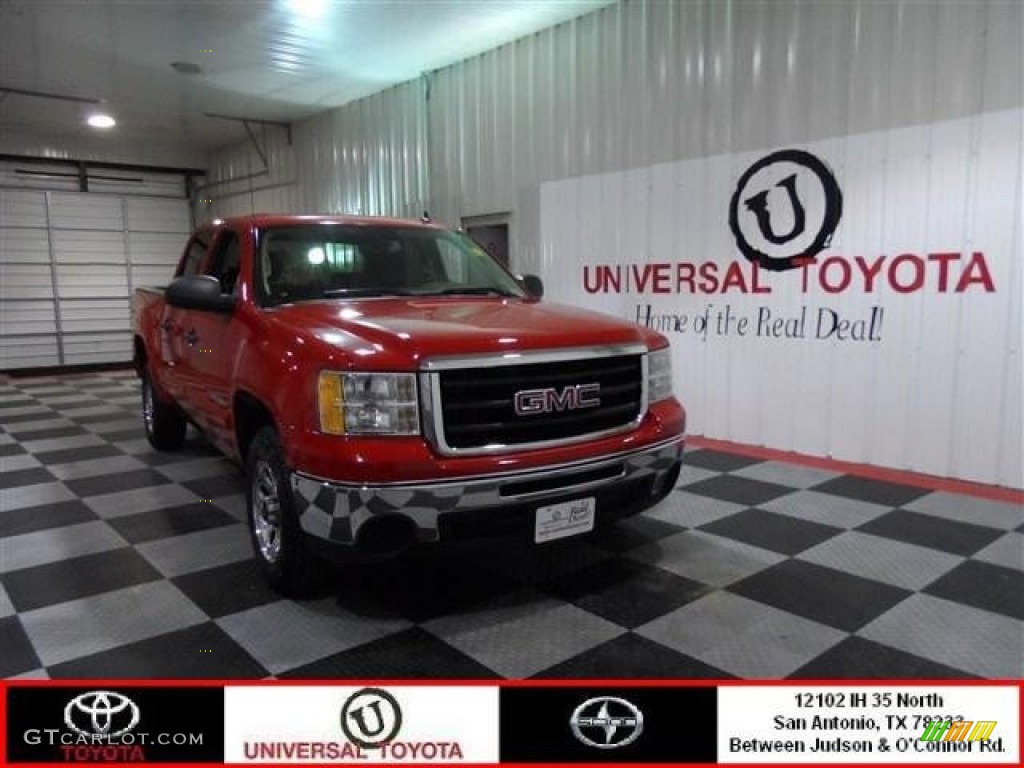 2010 Sierra 1500 SL Crew Cab - Fire Red / Dark Titanium photo #1