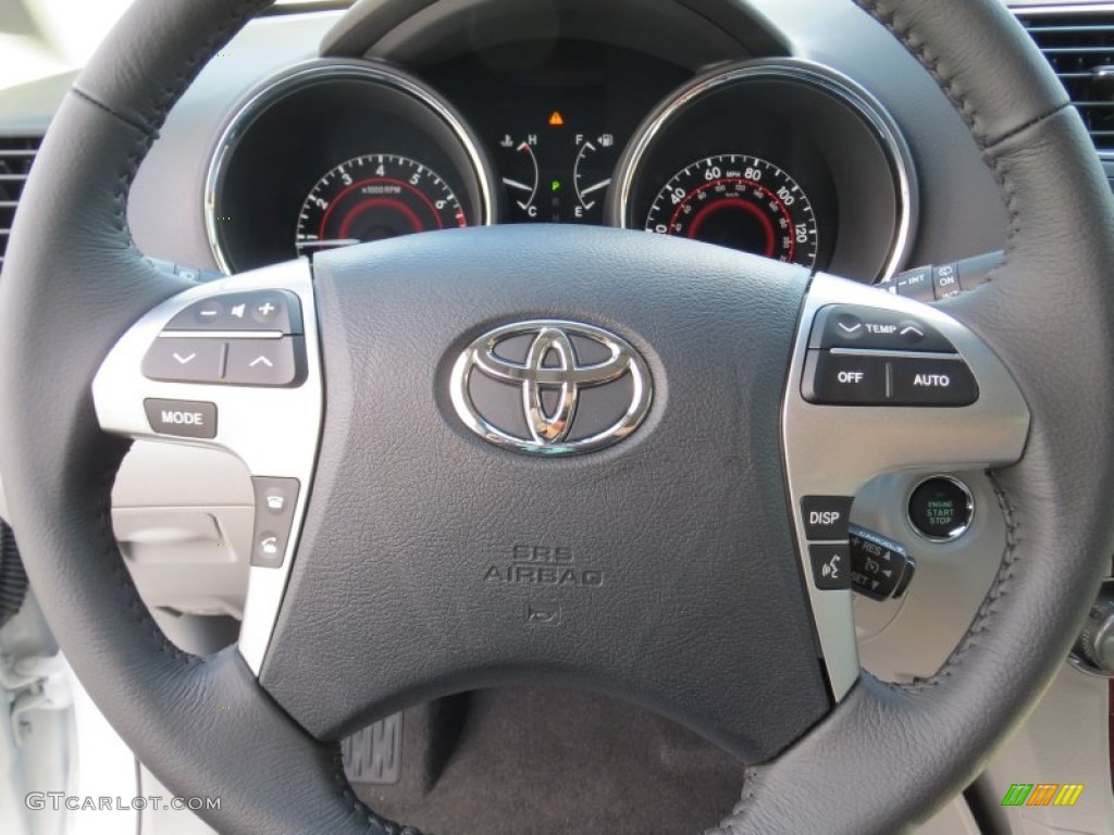 2013 Toyota Highlander Limited Ash Steering Wheel Photo #72667950