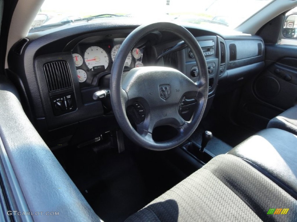 2002 Ram 1500 ST Regular Cab 4x4 - Patriot Blue Pearlcoat / Dark Slate Gray photo #9