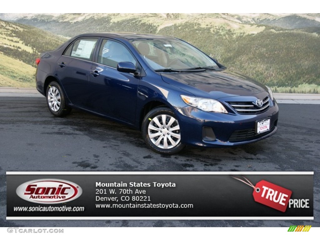 2013 Corolla LE - Nautical Blue Metallic / Ash photo #1