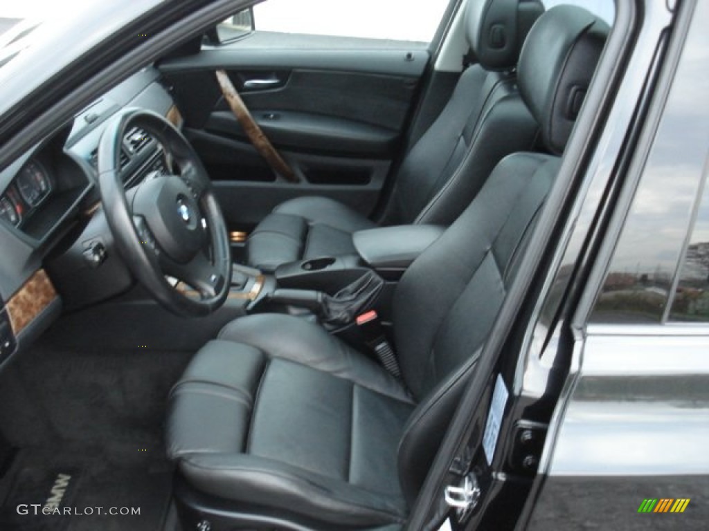 Black Interior 2008 BMW X3 3.0si Photo #72669662