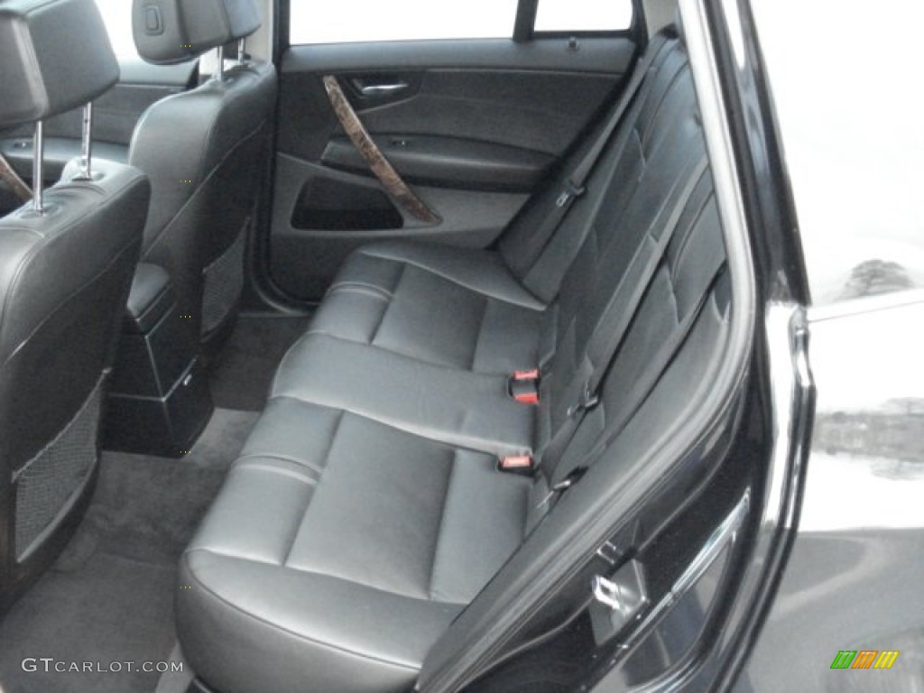 Black Interior 2008 BMW X3 3.0si Photo #72669700