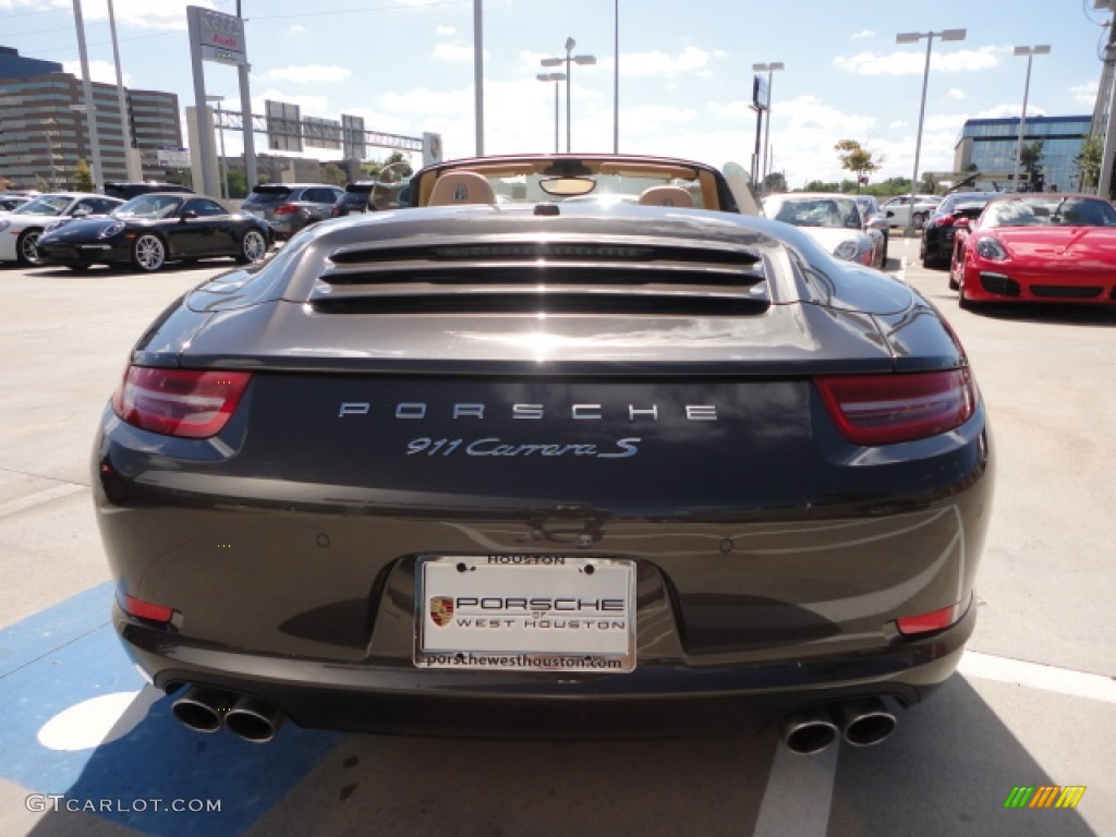 2013 911 Carrera S Cabriolet - Anthracite Brown Metallic / Luxor Beige photo #4