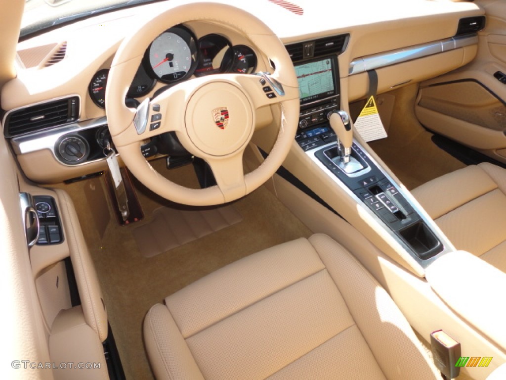 Luxor Beige Interior 2013 Porsche 911 Carrera S Cabriolet Photo #72671638