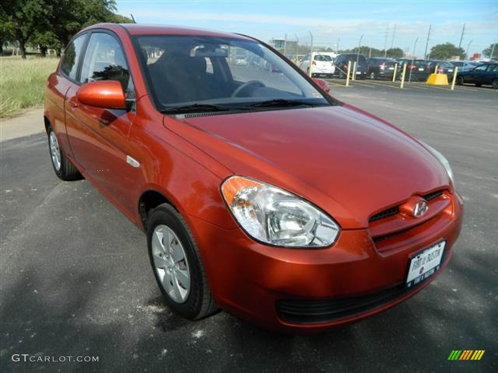 2008 Accent GS Coupe - Tango Red / Black photo #19