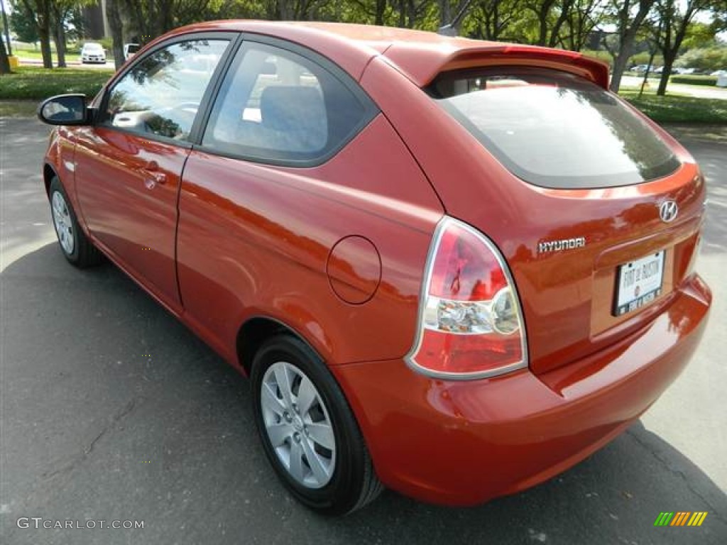 2008 Accent GS Coupe - Tango Red / Black photo #23