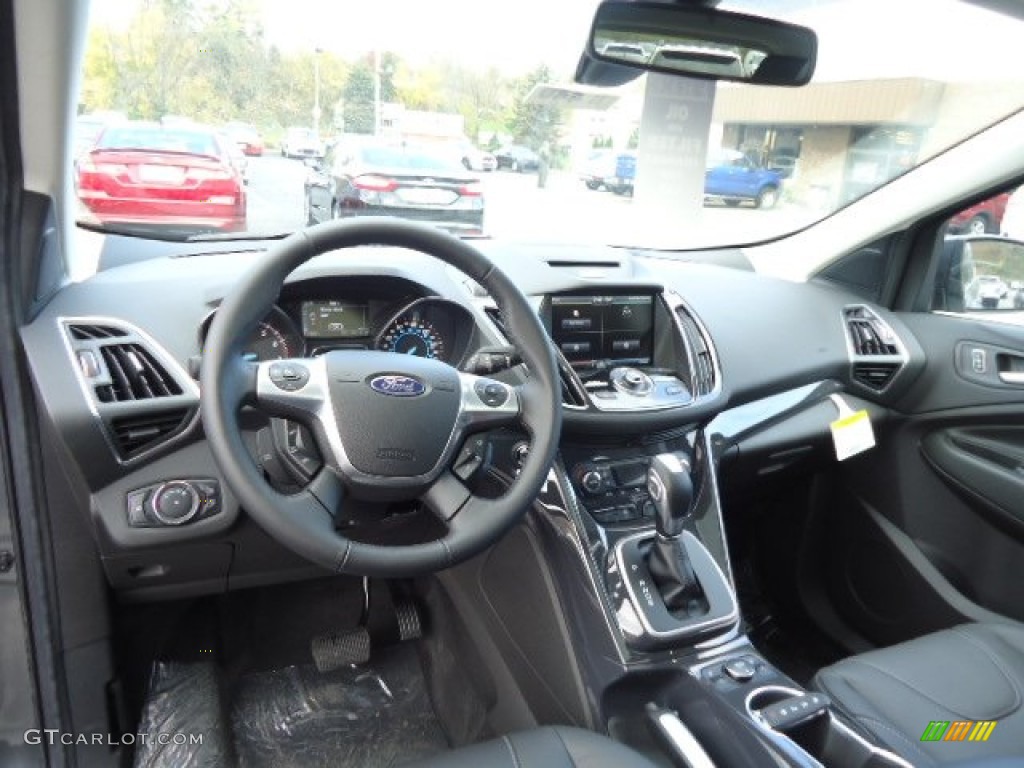 2013 Ford Escape Titanium 2.0L EcoBoost Charcoal Black Dashboard Photo #72672094