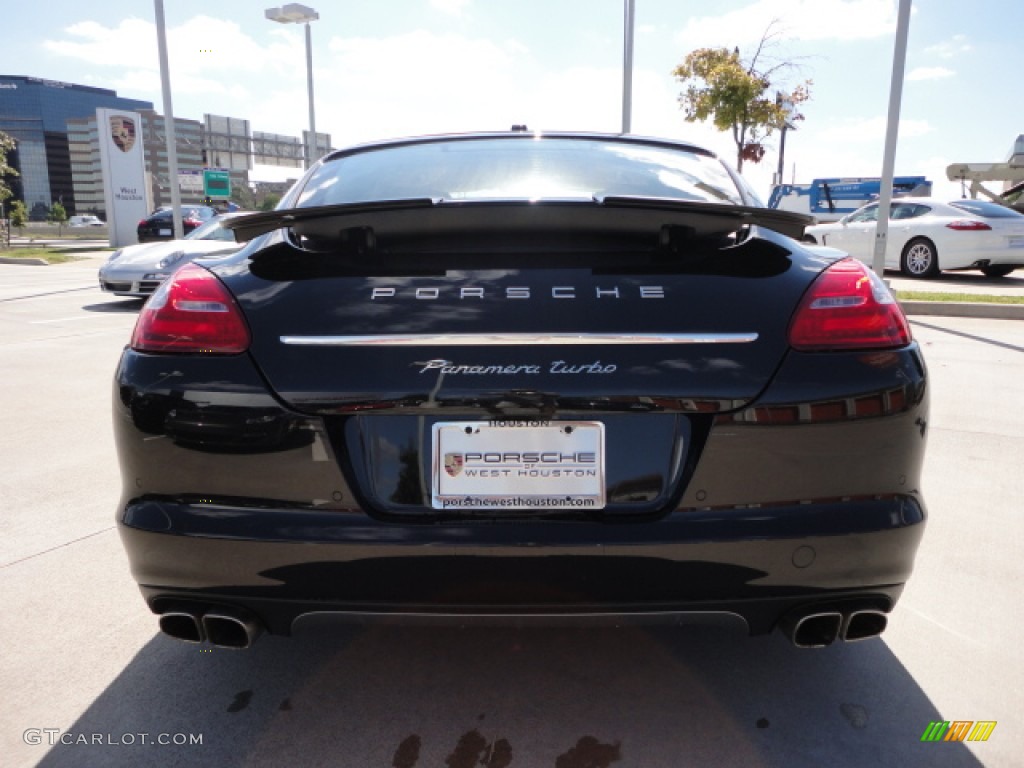 2013 Panamera Turbo - Basalt Black Metallic / Cognac Natural Leather photo #4