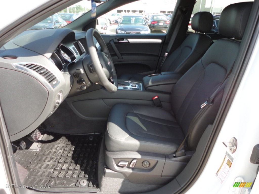 Black Interior 2013 Audi Q7 3.0 S Line quattro Photo #72673573