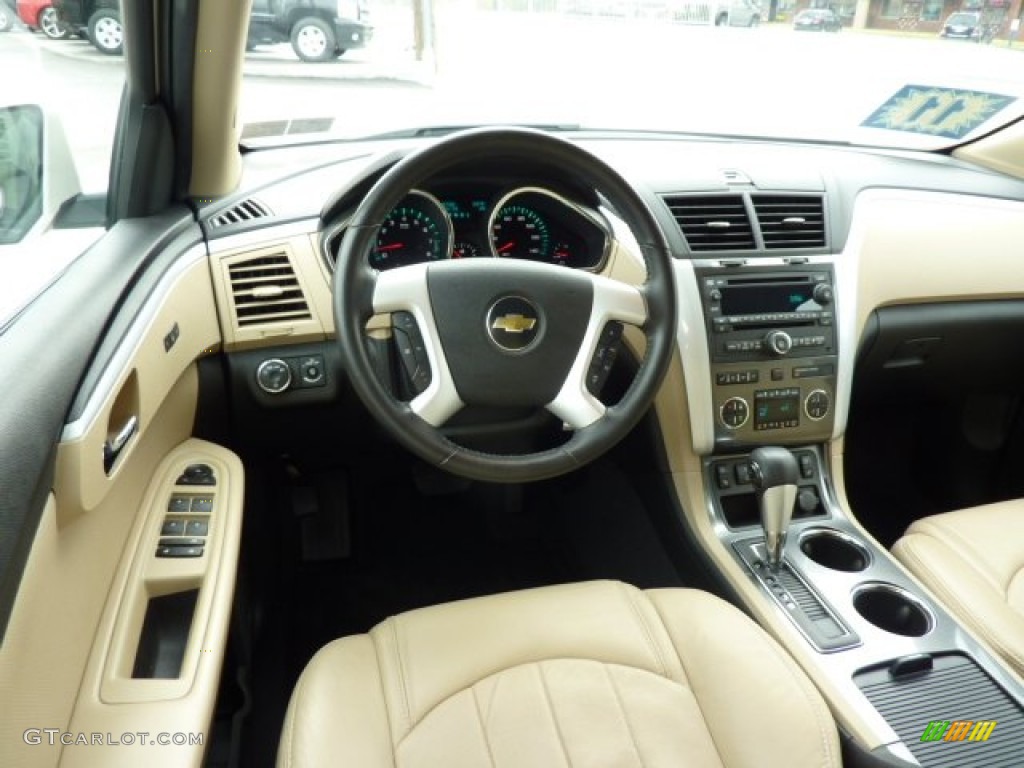 2011 Chevrolet Traverse LTZ AWD Cashmere/Ebony Dashboard Photo #72673636