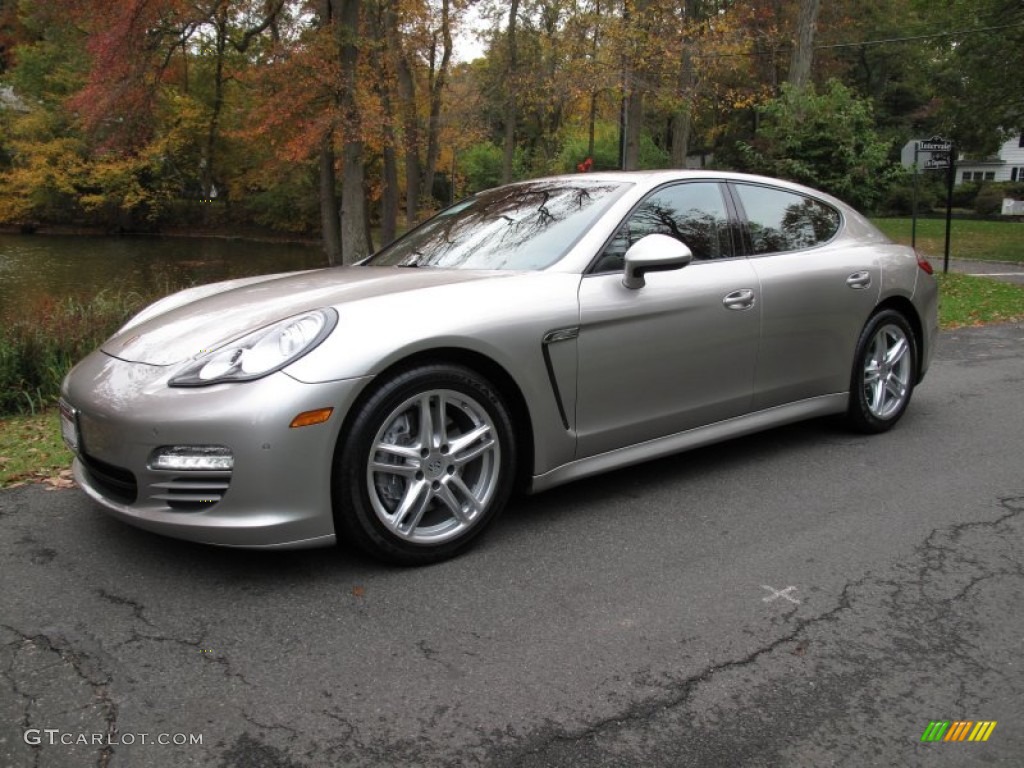 Platinum Silver Metallic 2012 Porsche Panamera 4 Exterior Photo #72673980