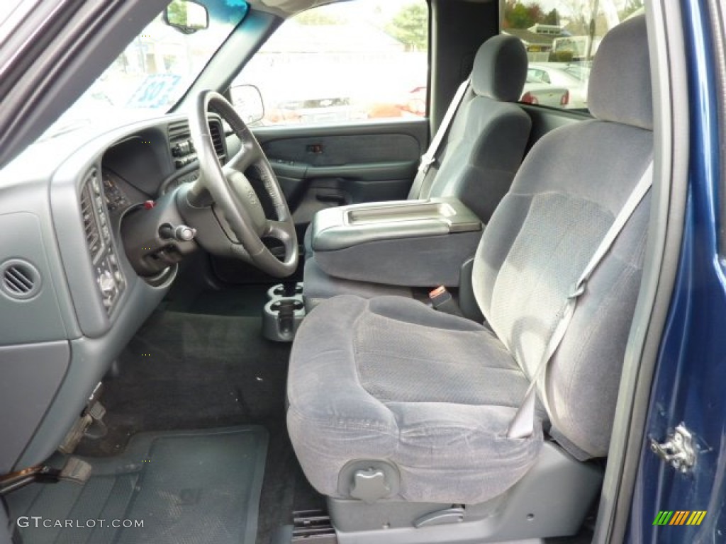 2002 Silverado 1500 LS Regular Cab 4x4 - Indigo Blue Metallic / Graphite Gray photo #14