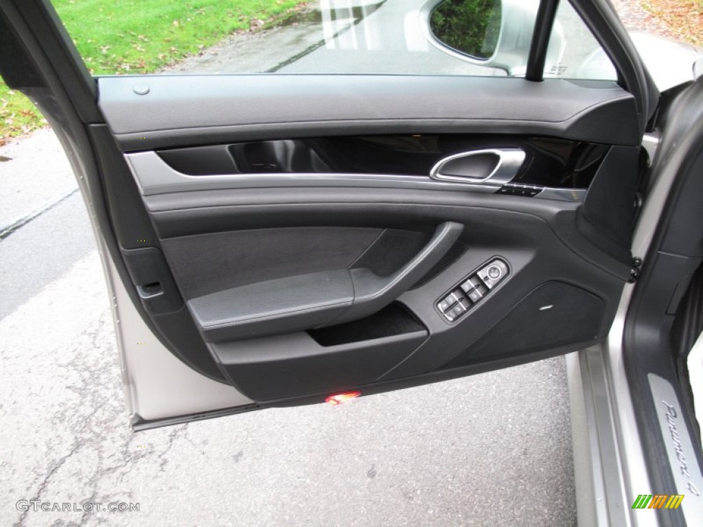 2012 Porsche Panamera 4 Black Door Panel Photo #72674215