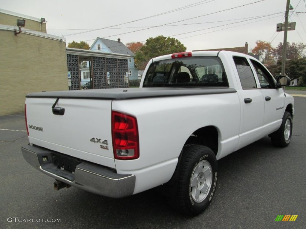 2004 Ram 1500 SLT Quad Cab 4x4 - Bright White / Dark Slate Gray photo #8