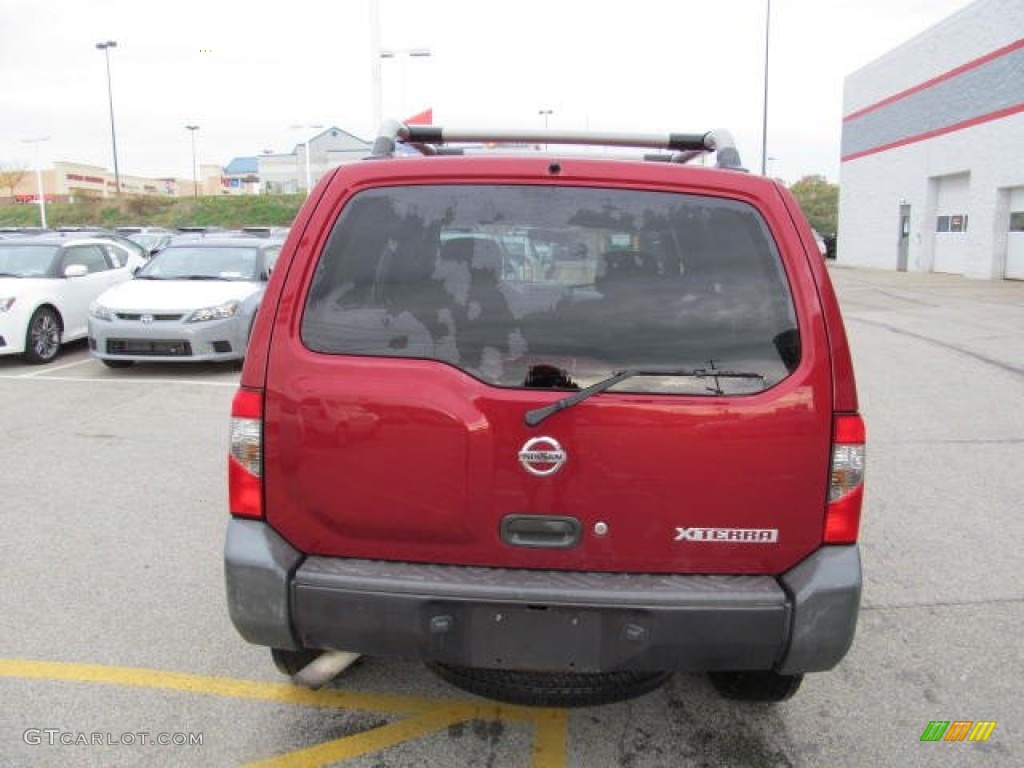 2004 Xterra XE 4x4 - Thermal Red Metallic / Gray photo #8