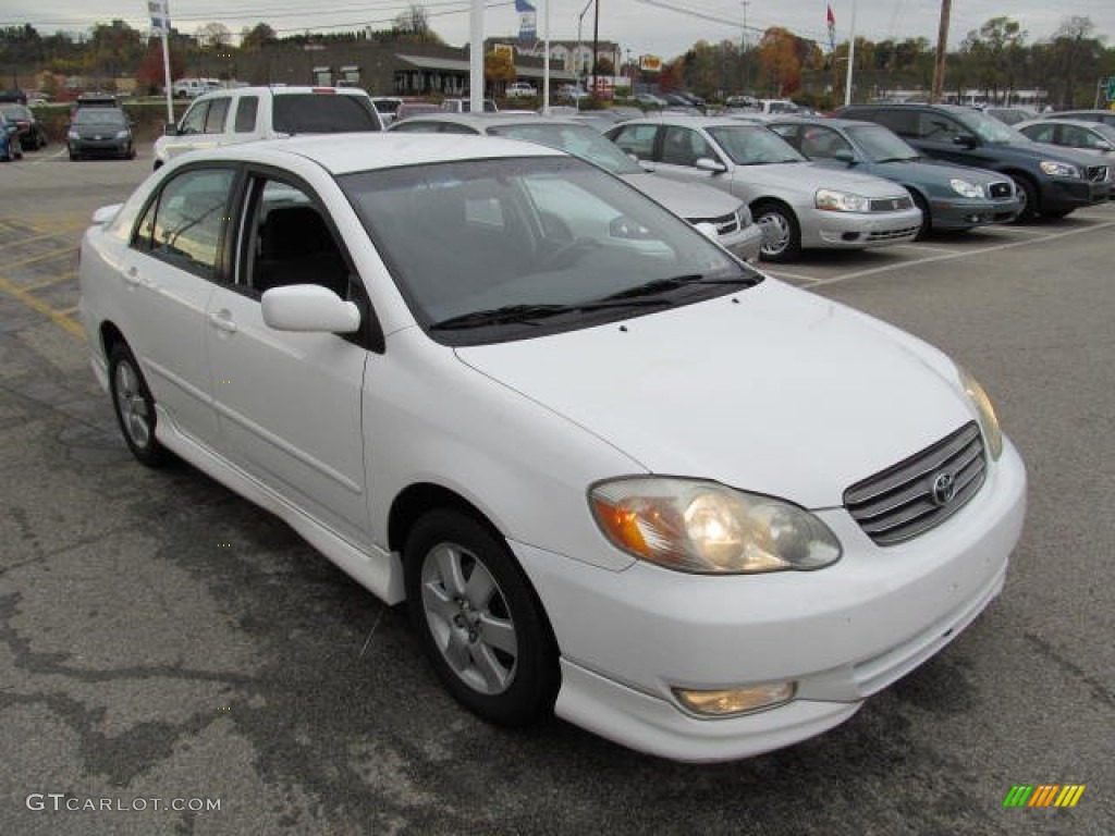 2003 Corolla S - Super White / Black photo #9