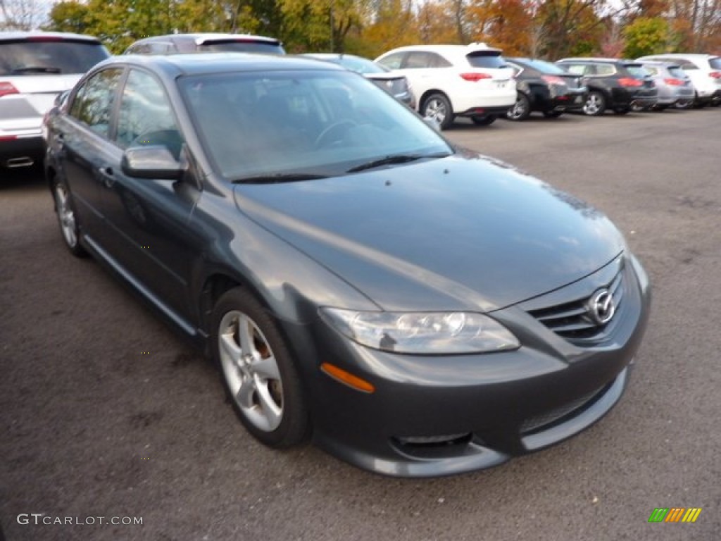 2005 MAZDA6 i Sport Hatchback - Steel Gray Metallic / Black photo #1