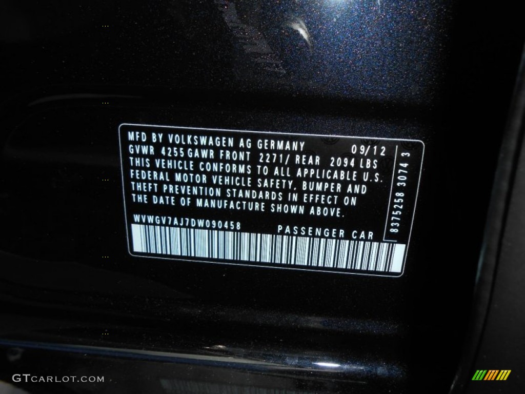 2013 GTI 4 Door - Deep Black Pearl Metallic / Interlagos Plaid Cloth photo #17