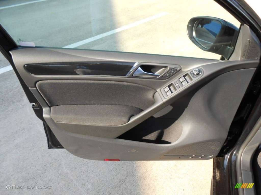 2013 Volkswagen GTI 4 Door Interlagos Plaid Cloth Door Panel Photo #72678266