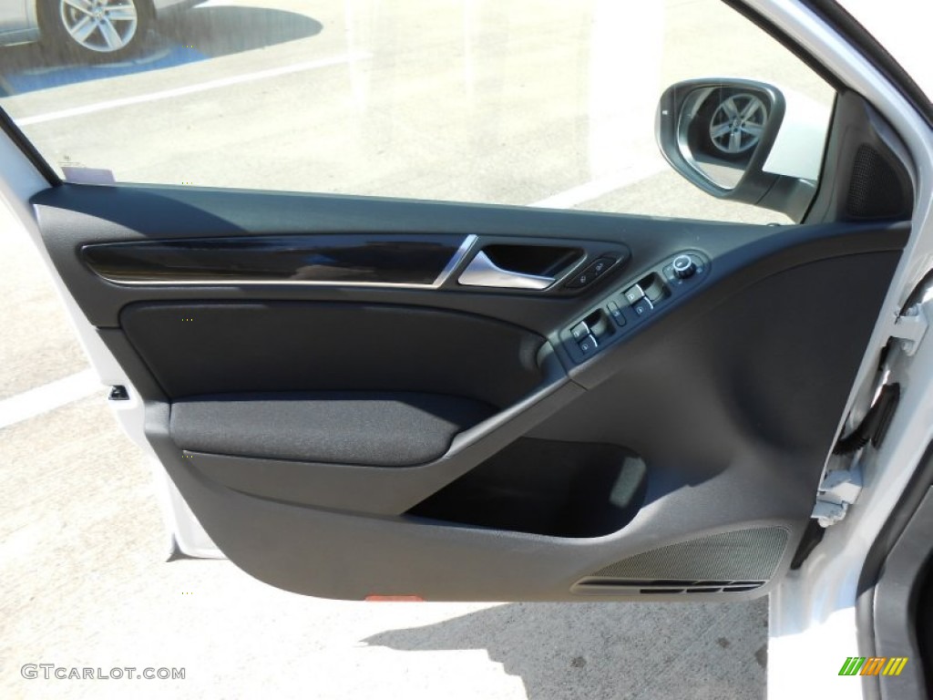 2013 Volkswagen GTI 4 Door Interlagos Plaid Cloth Door Panel Photo #72678805