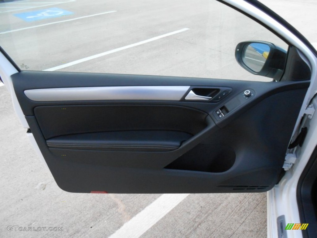 2013 Volkswagen Golf R 2 Door 4Motion Titan Black Door Panel Photo #72679810